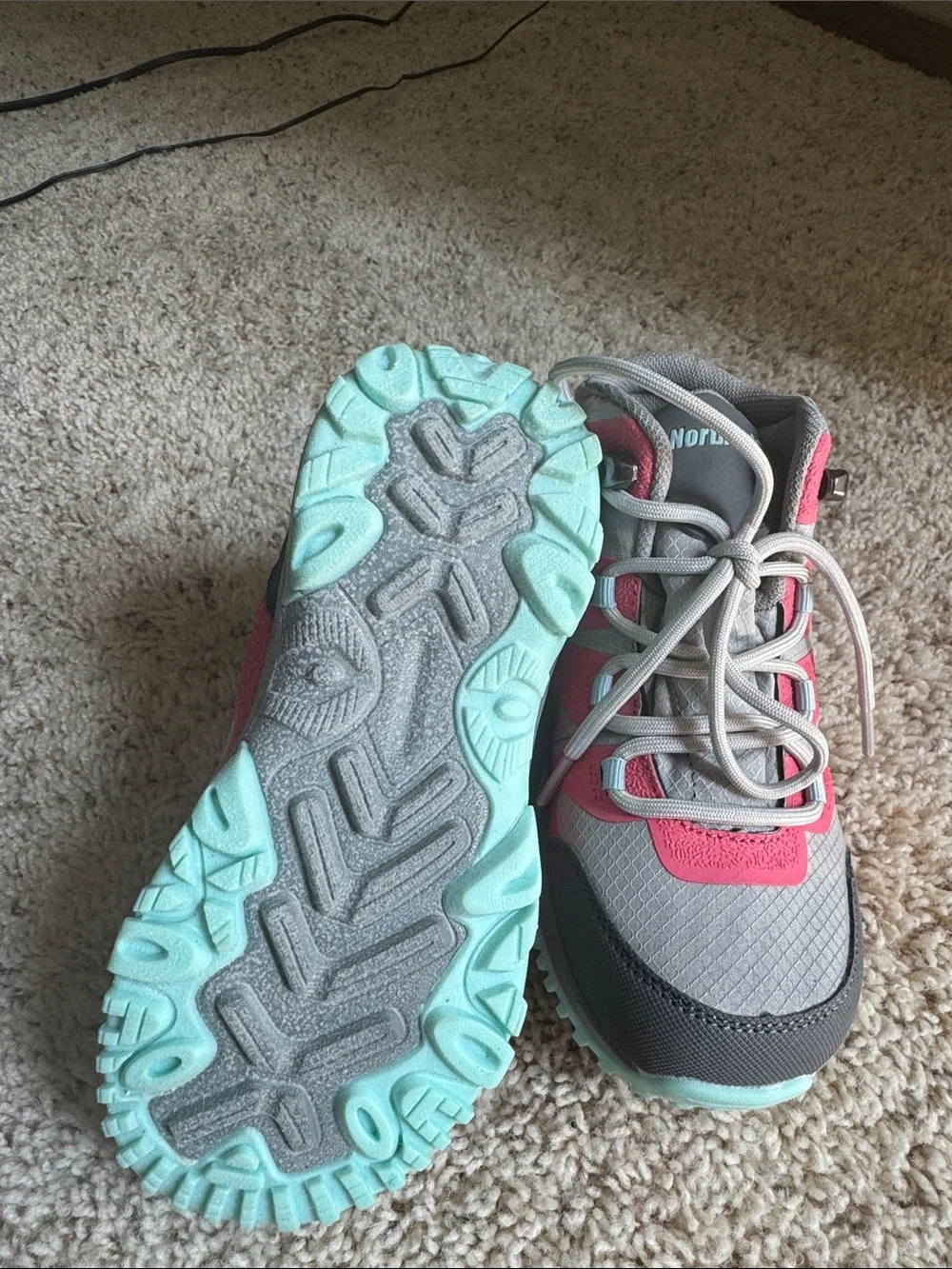 Northside Kids Waterproof Gray, Pink & Light Blue Trail Sneakers